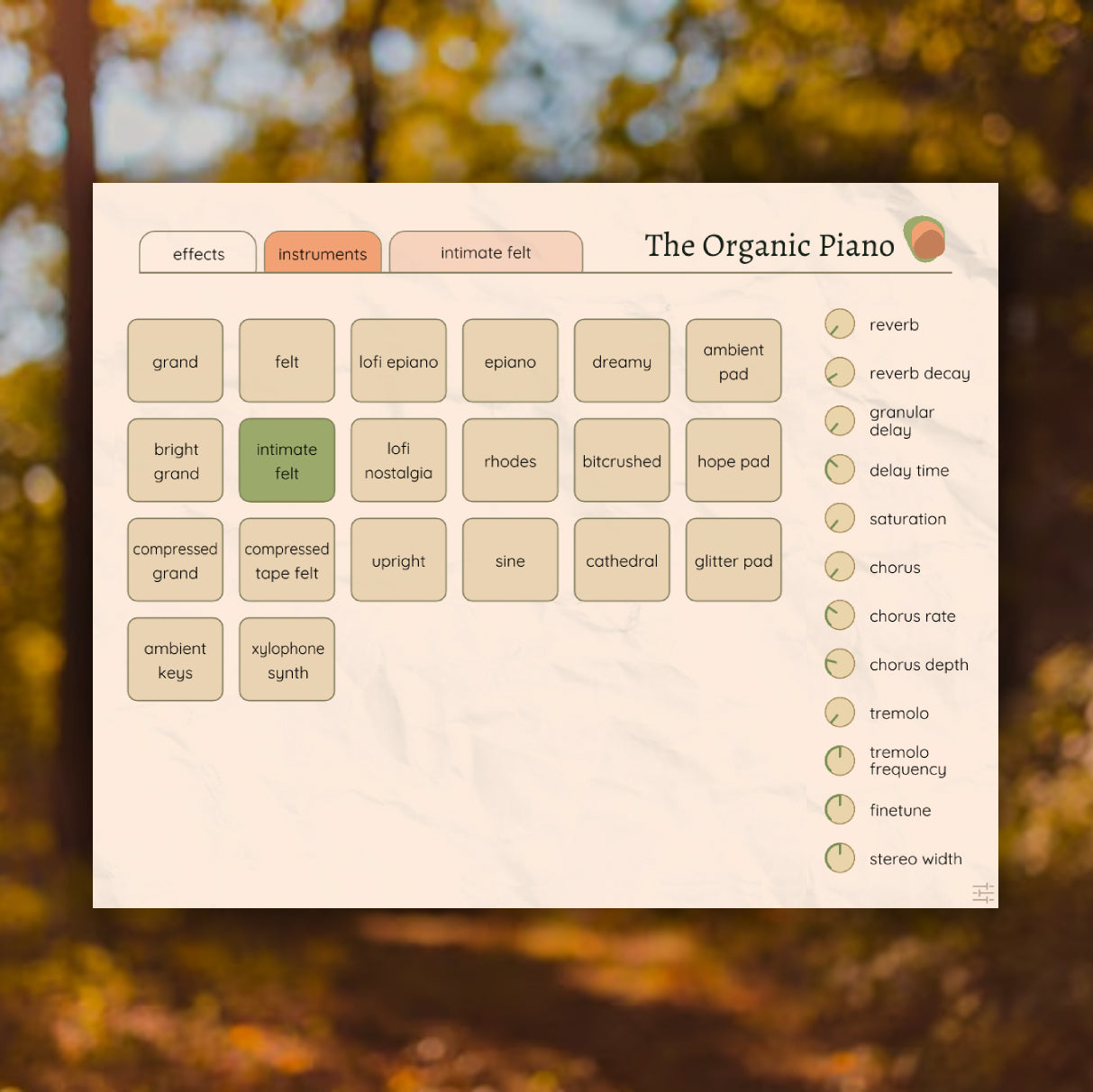 The Organic Piano